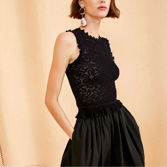 Ulla Johnson Zoe Top Black - Picture 2 of 10